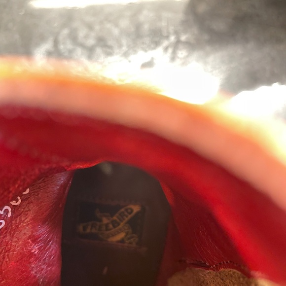 FREEBIRD Boots Light Brown with 3 Zippers + Tan Roping - Picture 7 of 11